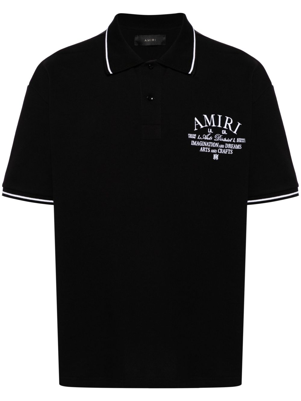 AMIRI Arts District 棉polo衫 - 黑色