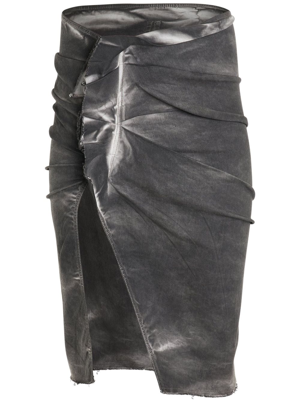 Rick Owens DRKSHDW EDFU 正面开衩牛仔半身裙 - 灰色