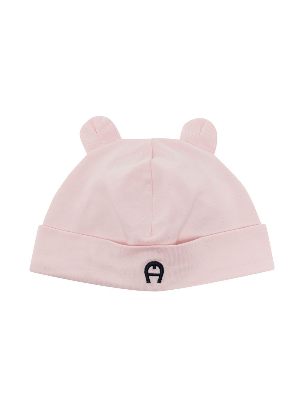 Aigner Kids logo刺绣套头帽 - 粉色