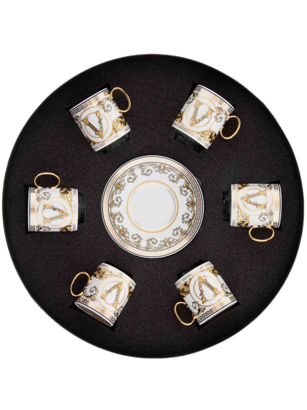 Versace Virtus Gala 浓缩咖啡杯盘 ( 六件装) - 金色