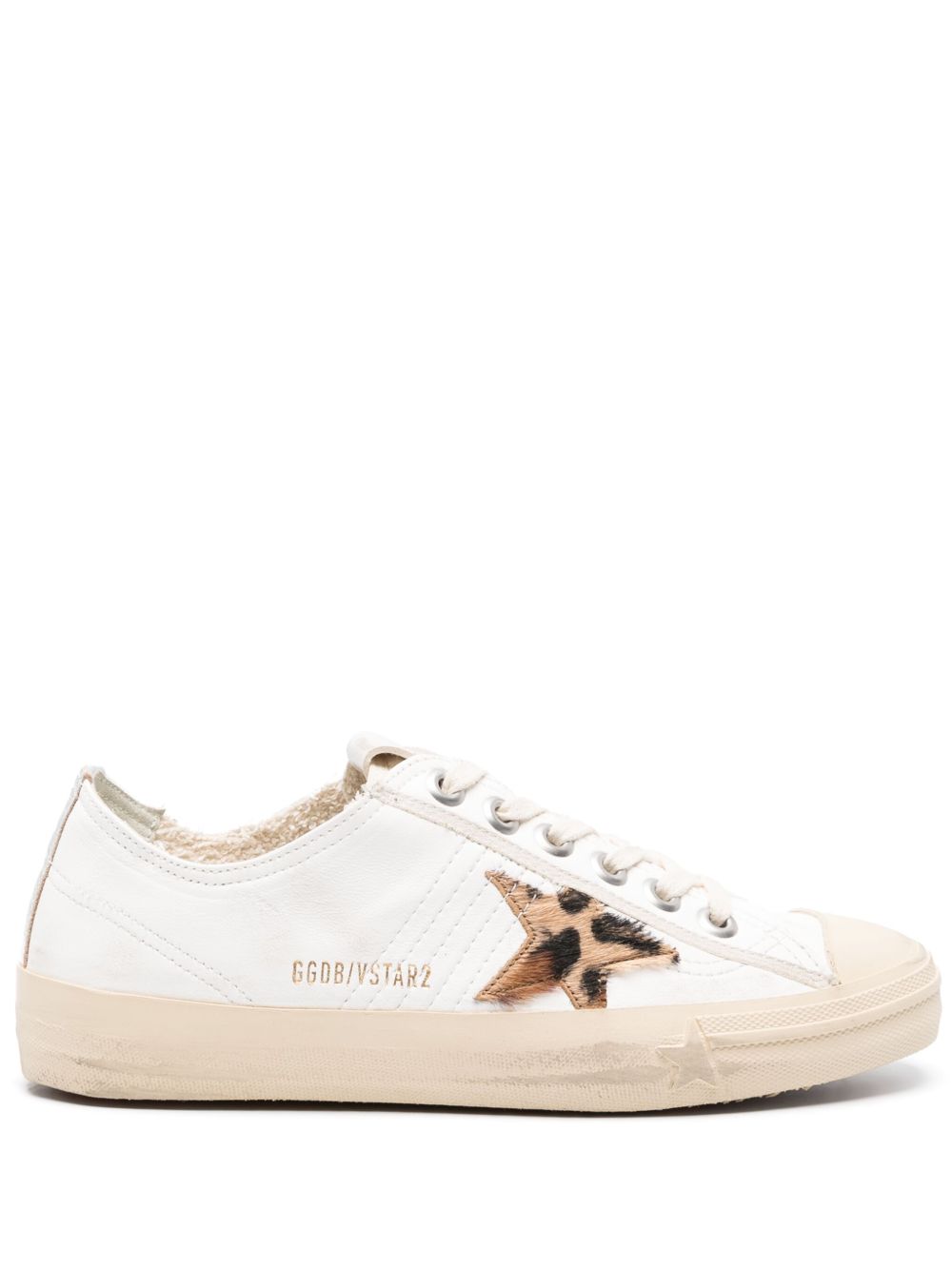 Golden Goose V-Star 皮质运动鞋 - 白色