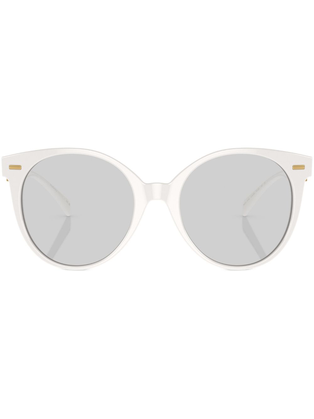 Versace Eyewear 圆框太阳眼镜 - 白色