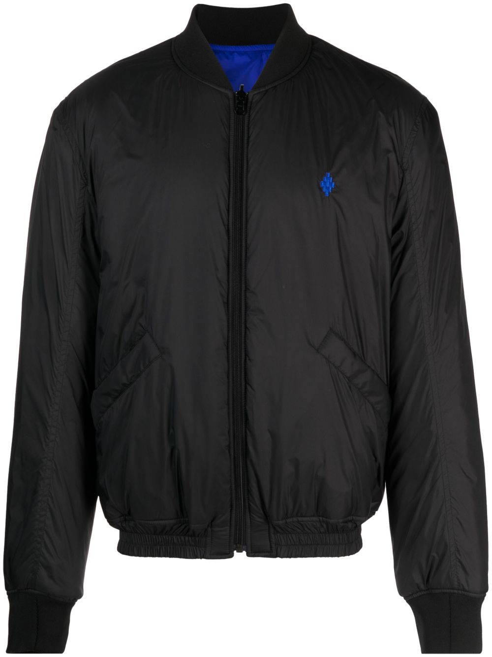 Marcelo Burlon County of Milan logo印花双面飞行员夹克 - 黑色