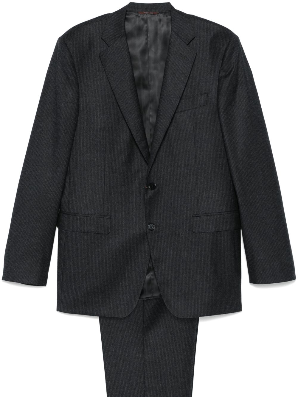 Canali 细条纹西装套装 - 灰色