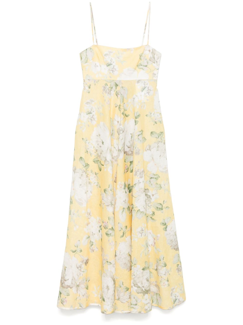 ZIMMERMANN Acacia 中长连衣裙 - 黄色