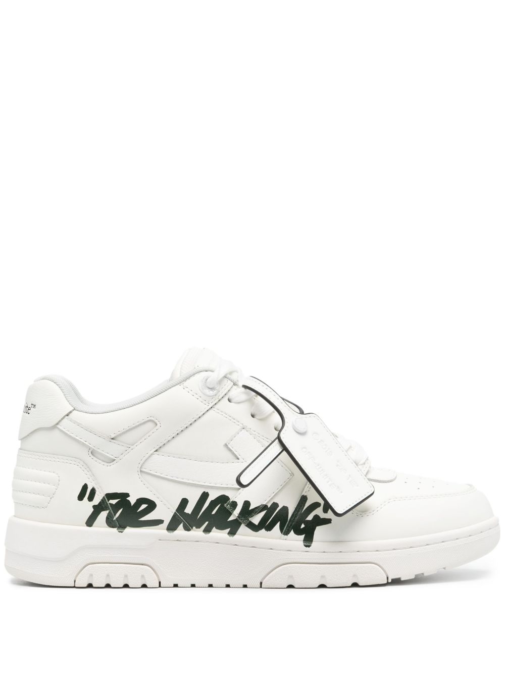Off-White Out Of Office For Walking 皮质运动鞋 - 白色