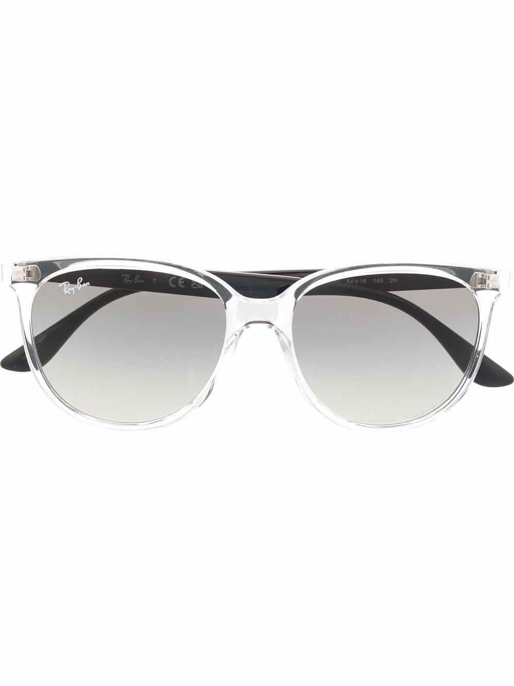 Ray-Ban 渐色圆框太阳眼镜 - 黑色