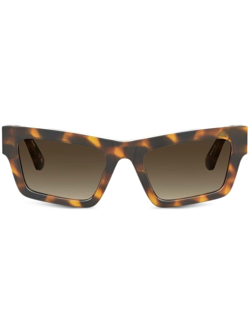 Moschino Eyewear logo标牌太阳眼镜 - 褐色