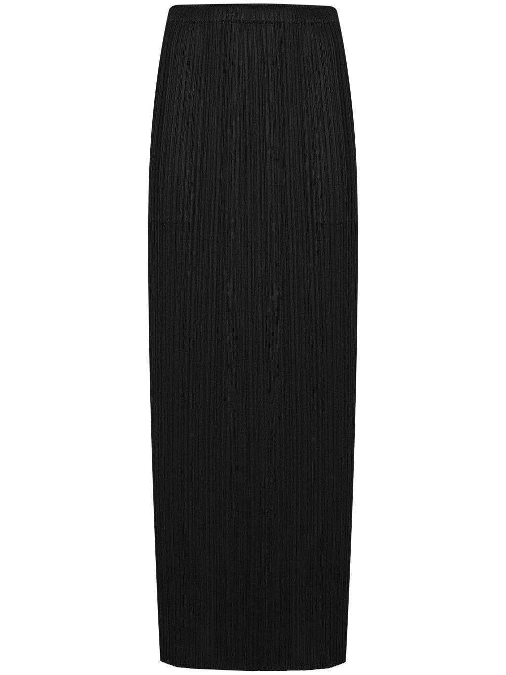 Pleats Please Issey Miyake 中长百褶半身裙 - 黑色