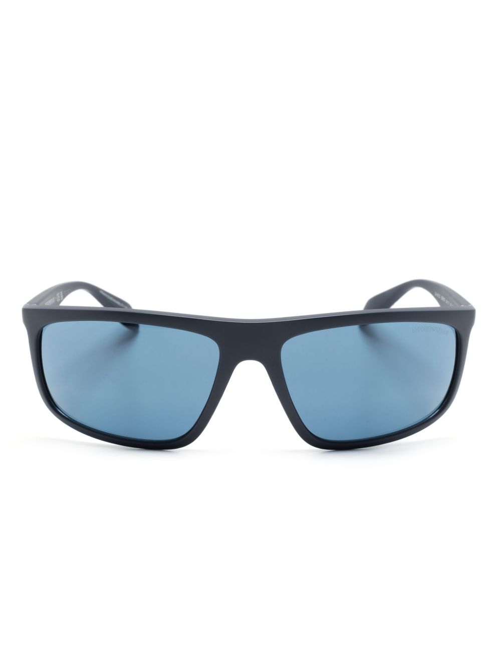 Emporio Armani 长方形框太阳眼镜 - 蓝色
