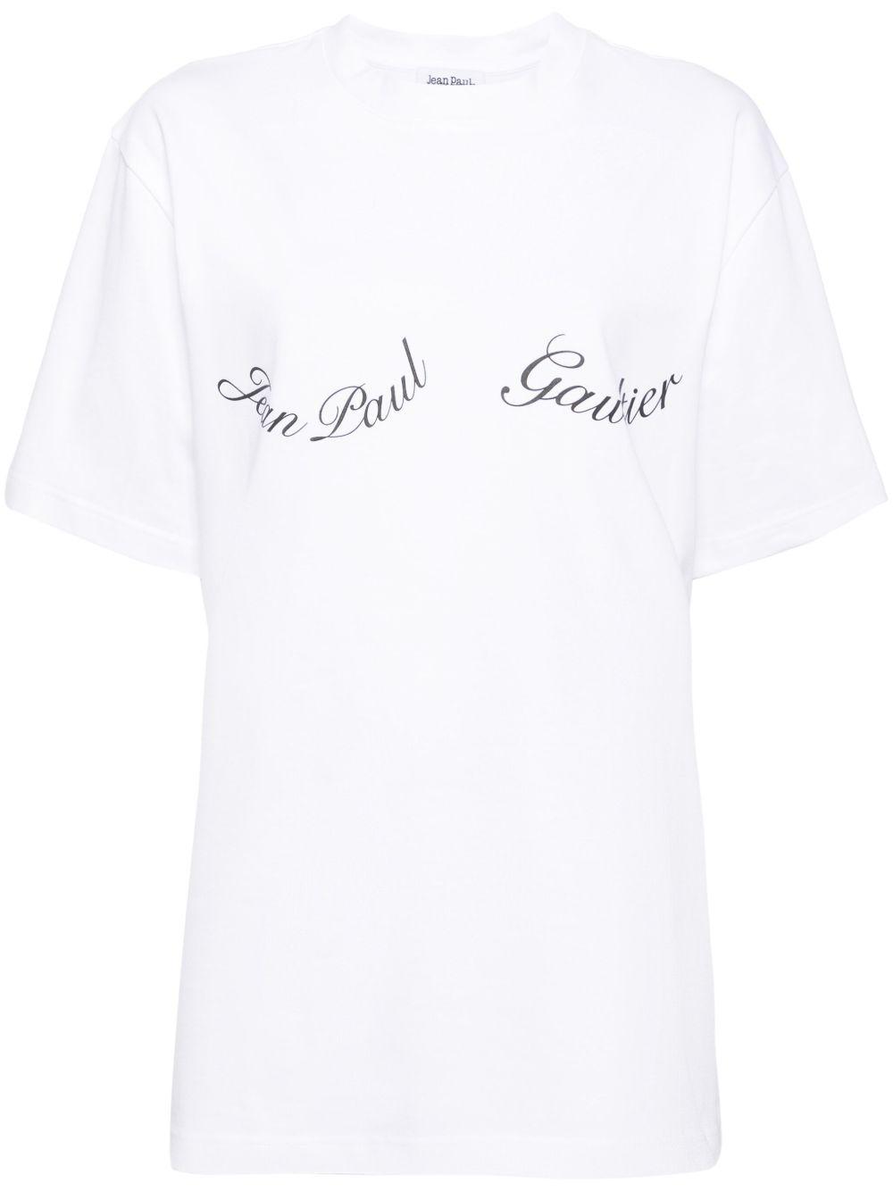 Jean Paul Gaultier logo字母棉T恤 - 白色