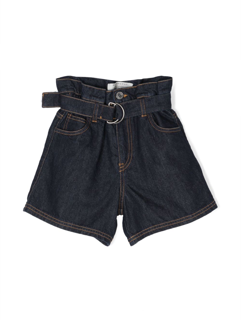 Philosophy Di Lorenzo Serafini Kids 直筒棉短裤 - 蓝色