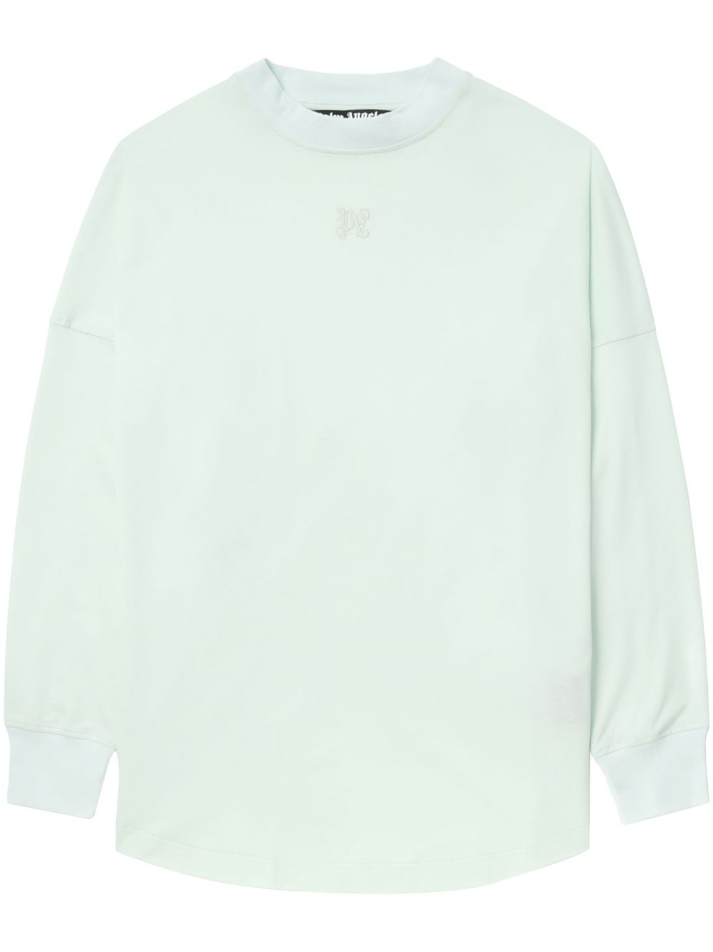 Palm Angels logo刺绣棉卫衣 - 绿色
