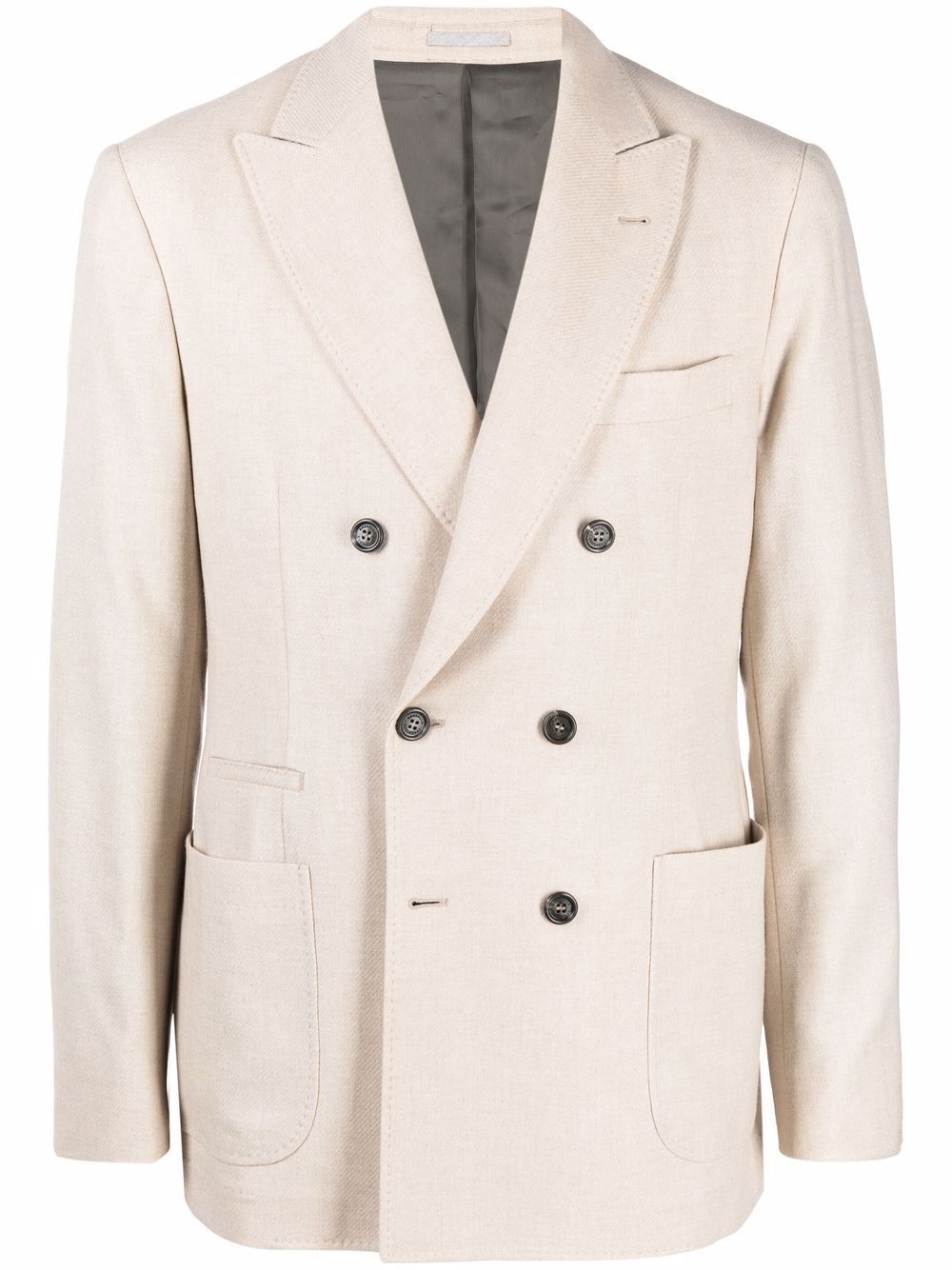 Brunello Cucinelli 双排扣西装夹克 - 中性色