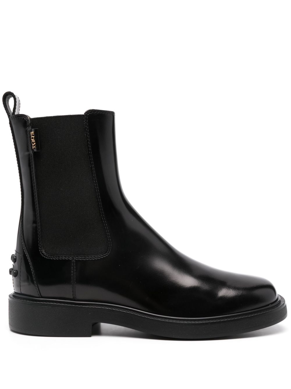 Tod's logo吊牌靴子 - 黑色
