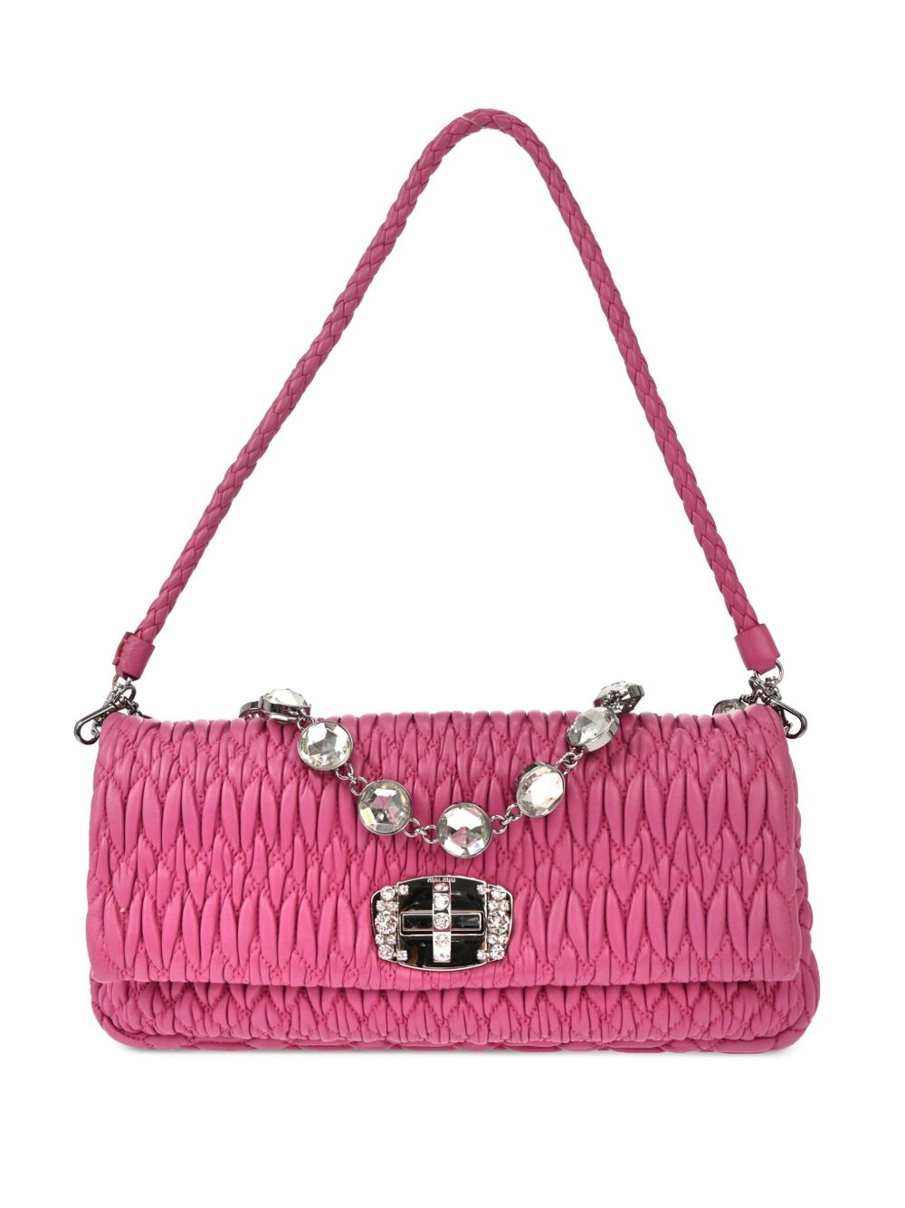 Miu Miu Pre-Owned 马特拉塞凸纹效果单肩包（2010年代典藏款） - 粉色