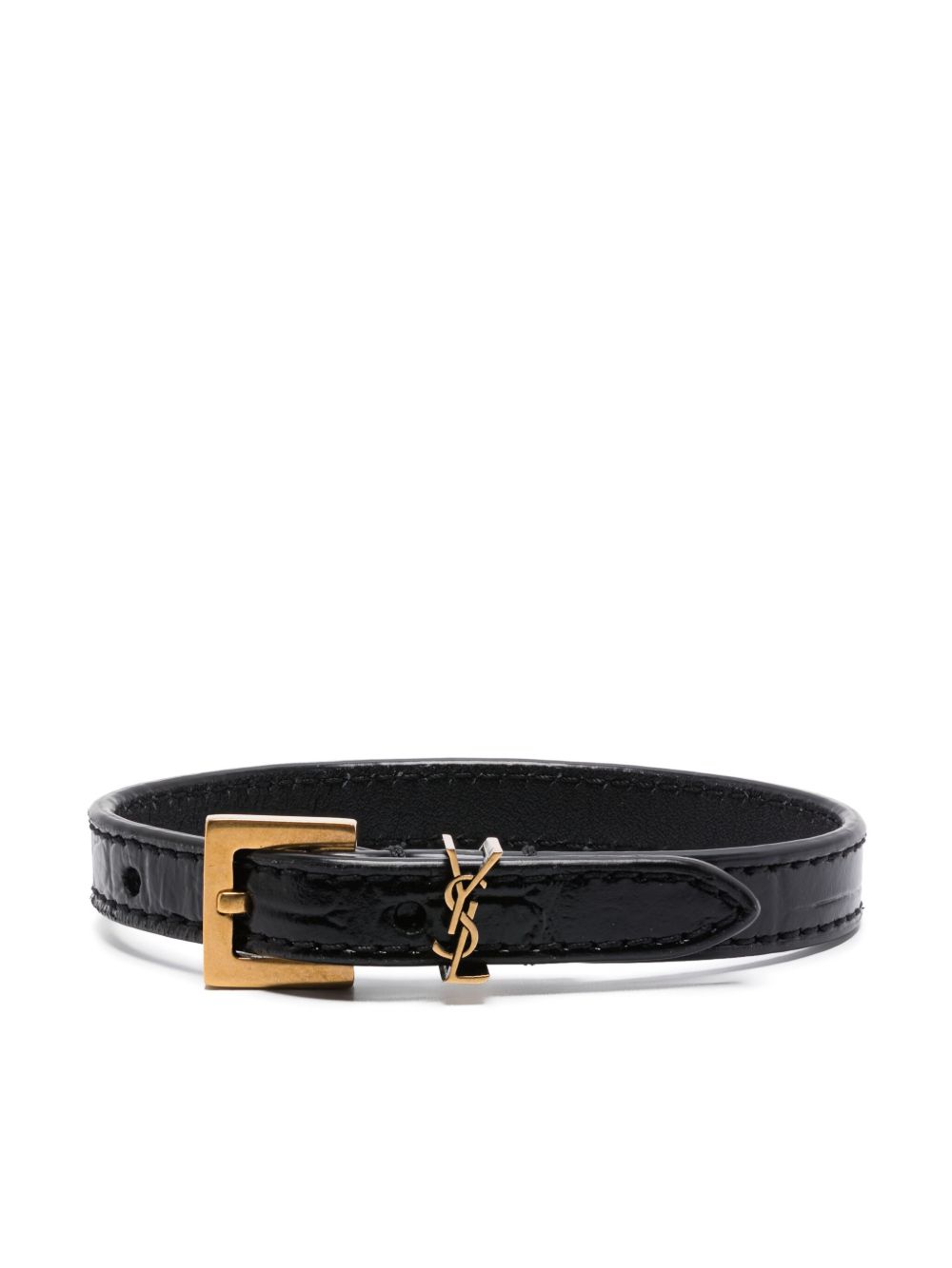 Saint Laurent Cassandre Belt 手链 - 黑色