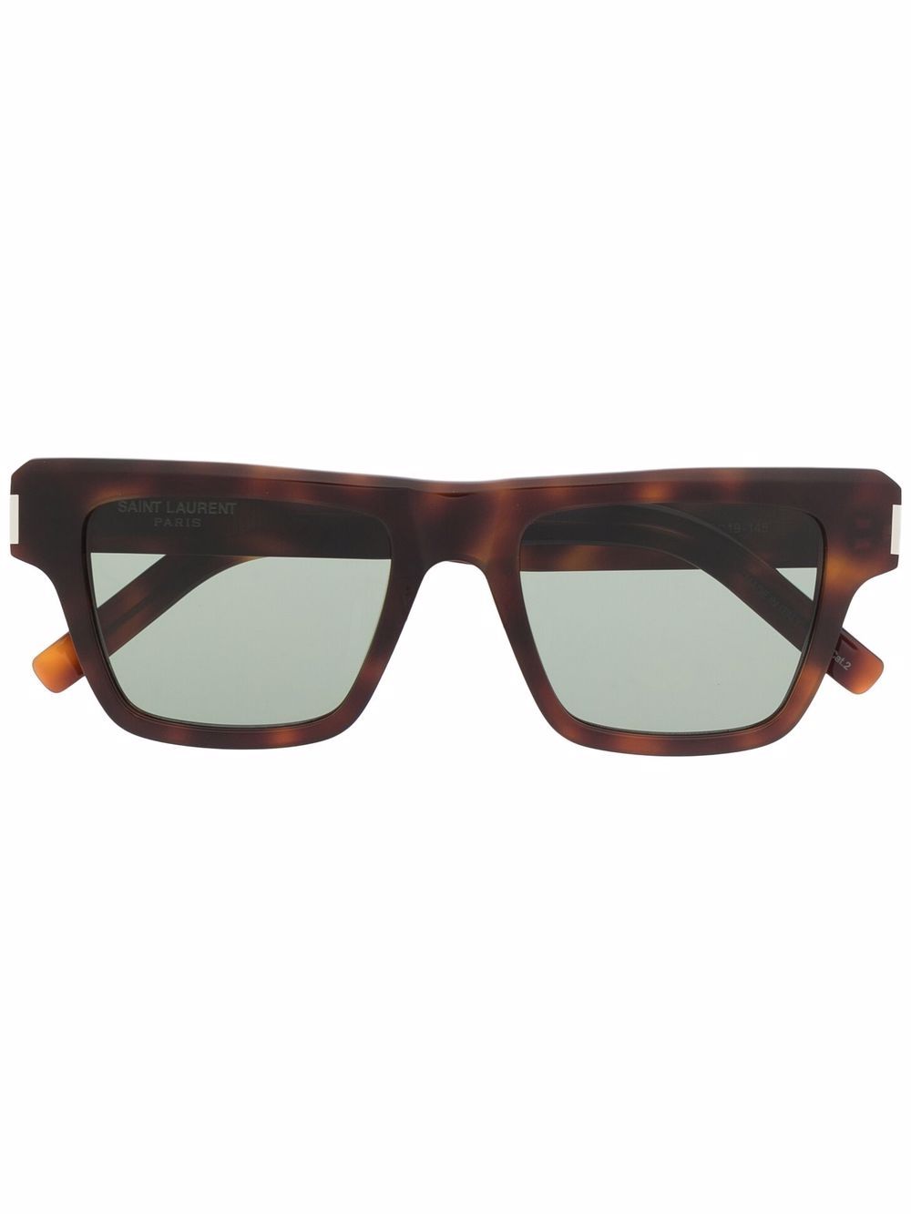 Saint Laurent Eyewear 玳瑁纹方框太阳眼镜 - 褐色