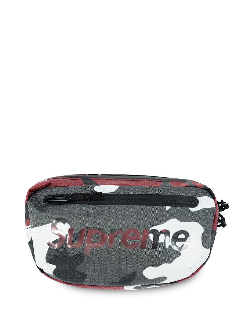 Supreme logo印花腰包 - 灰色