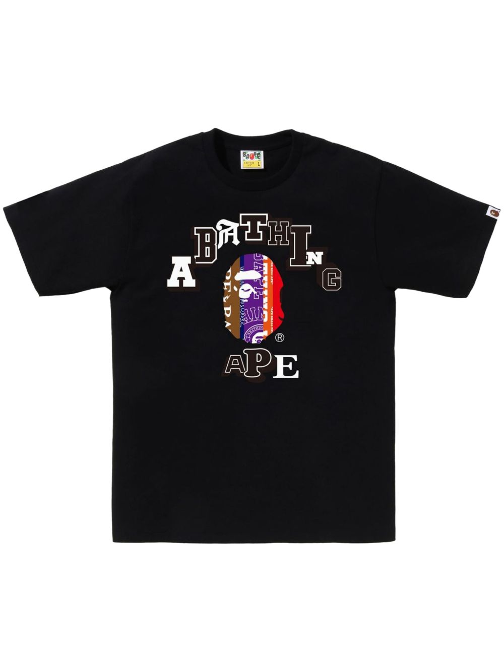A BATHING APE® logo印花棉T恤 - 黑色