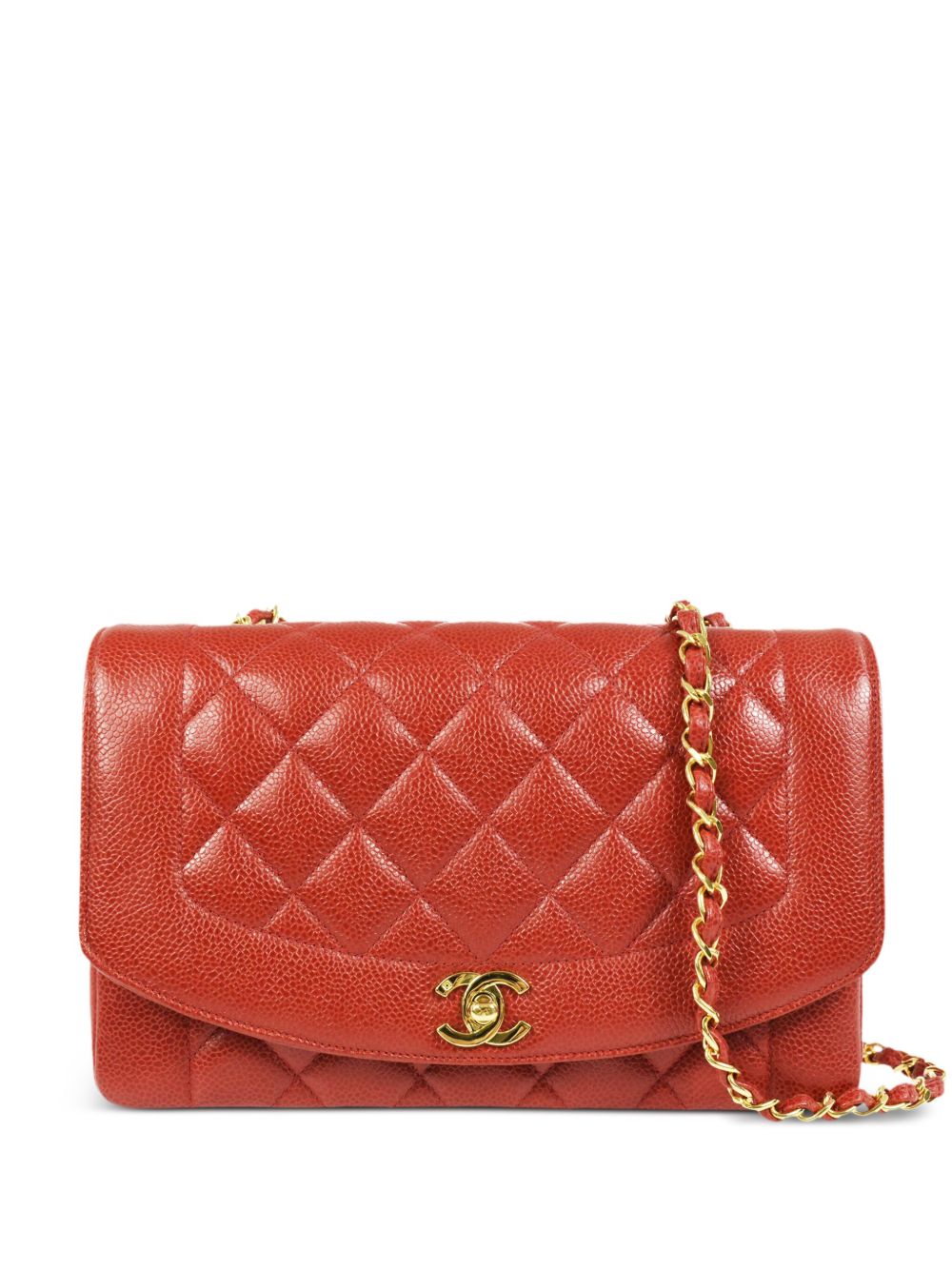 CHANEL Pre-Owned Diana 中号单肩包（1992年典藏款） - 红色