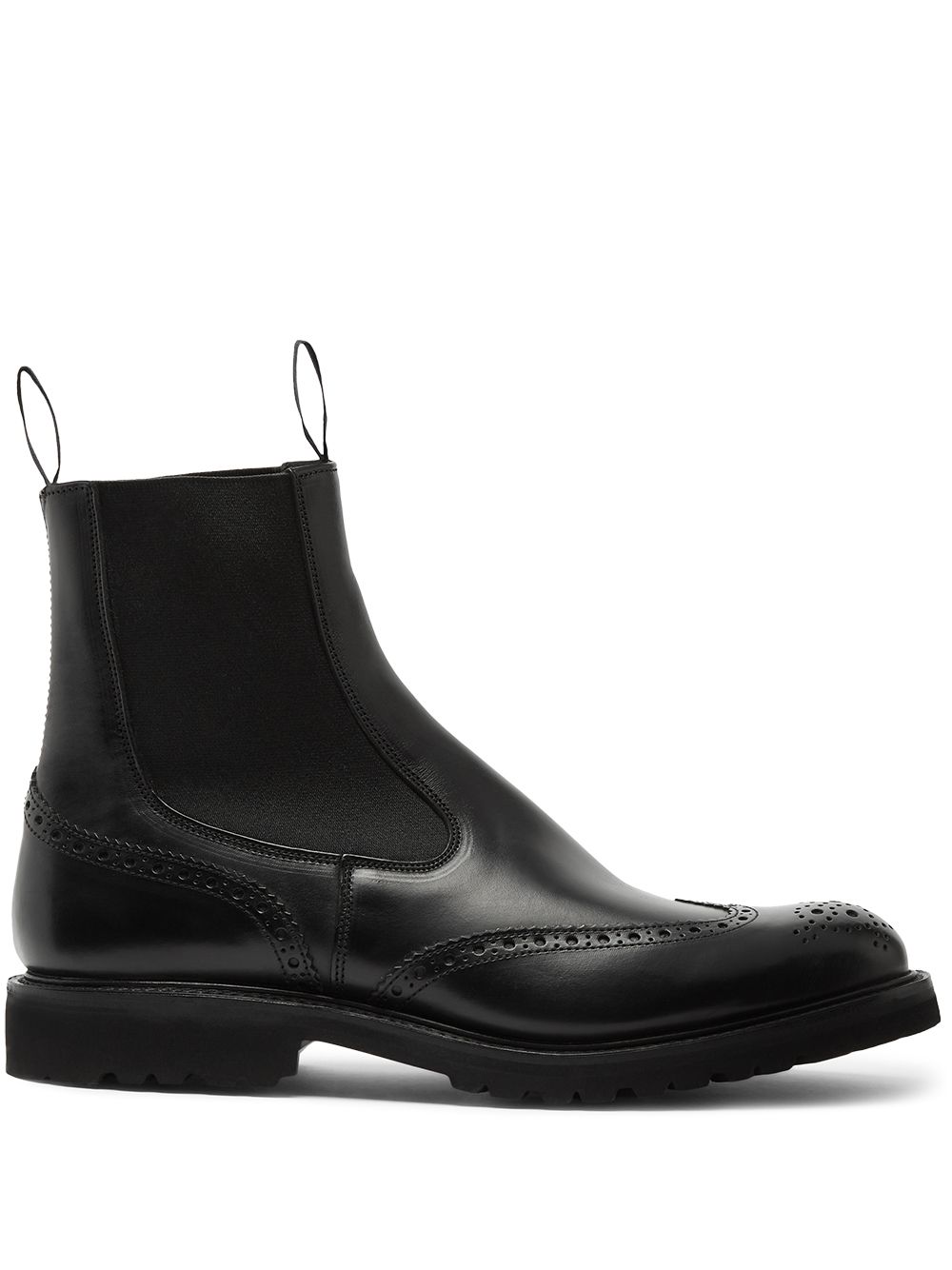 Tricker's Henry 皮质切尔西靴 - 黑色