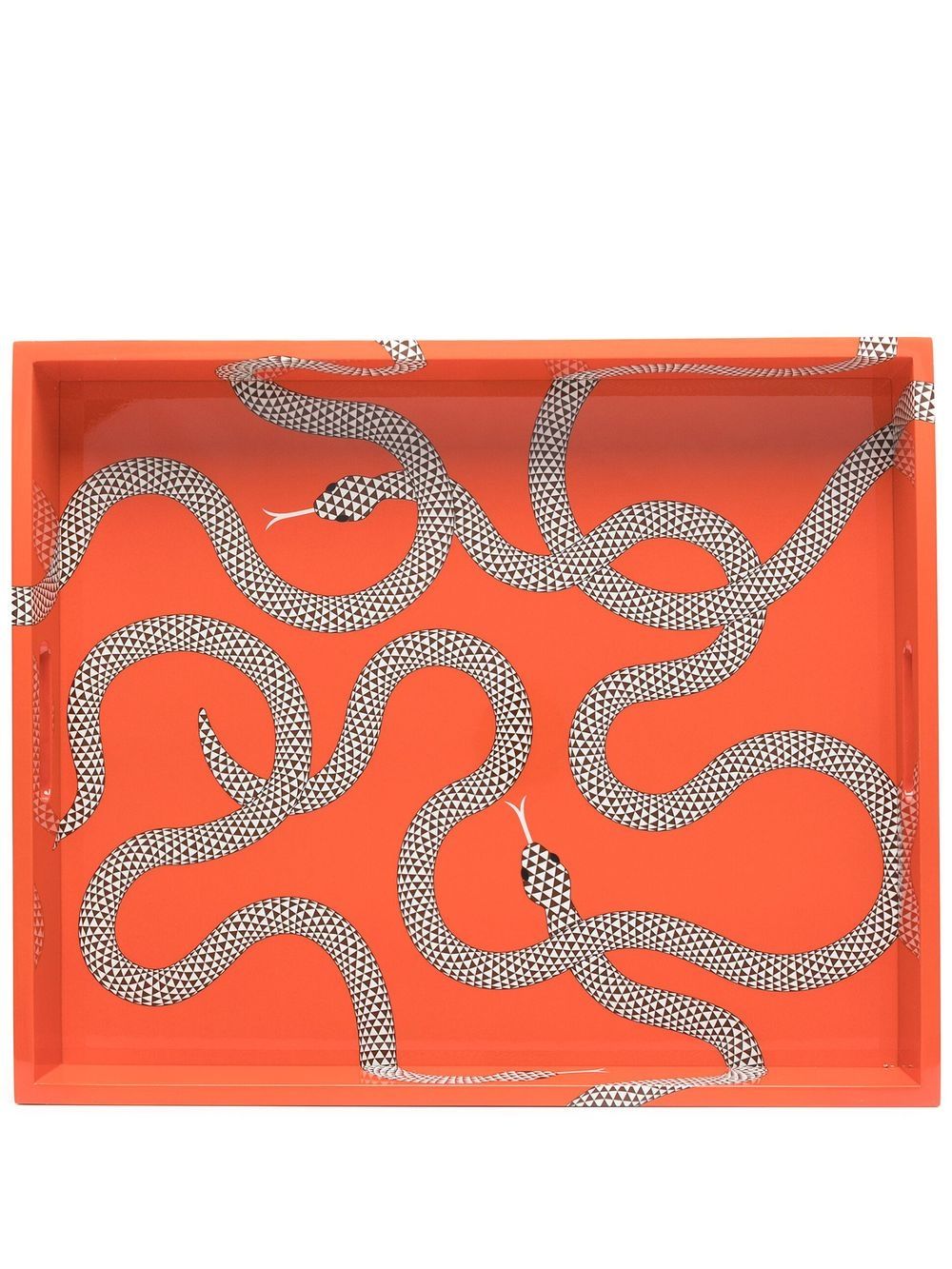 Jonathan Adler Eden 蛇纹托盘 - 橘色