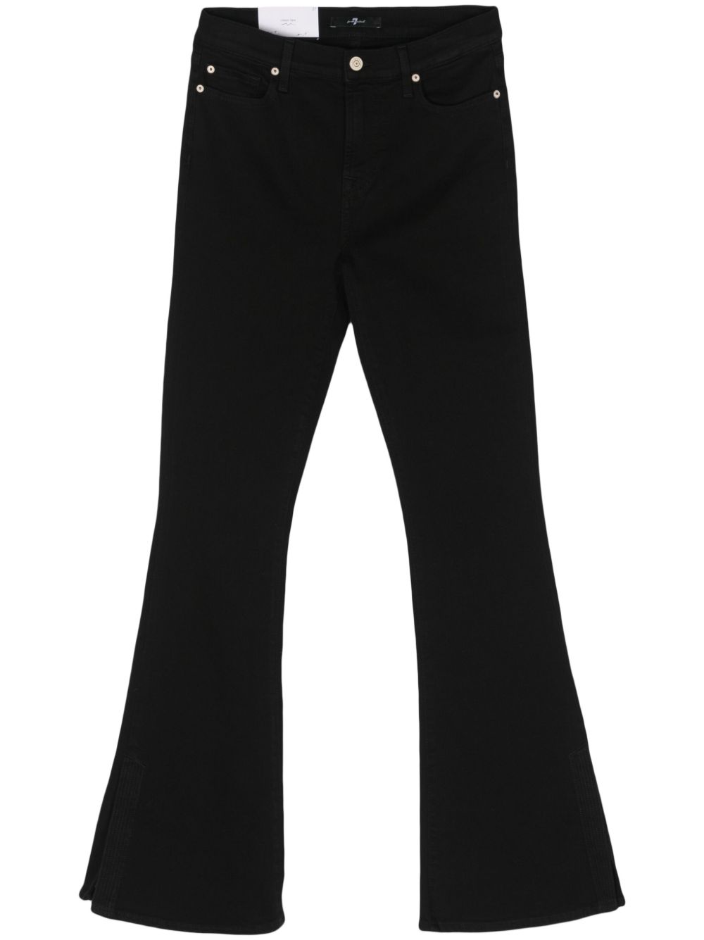 7 For All Mankind Ali 高腰喇叭牛仔裤 - 黑色
