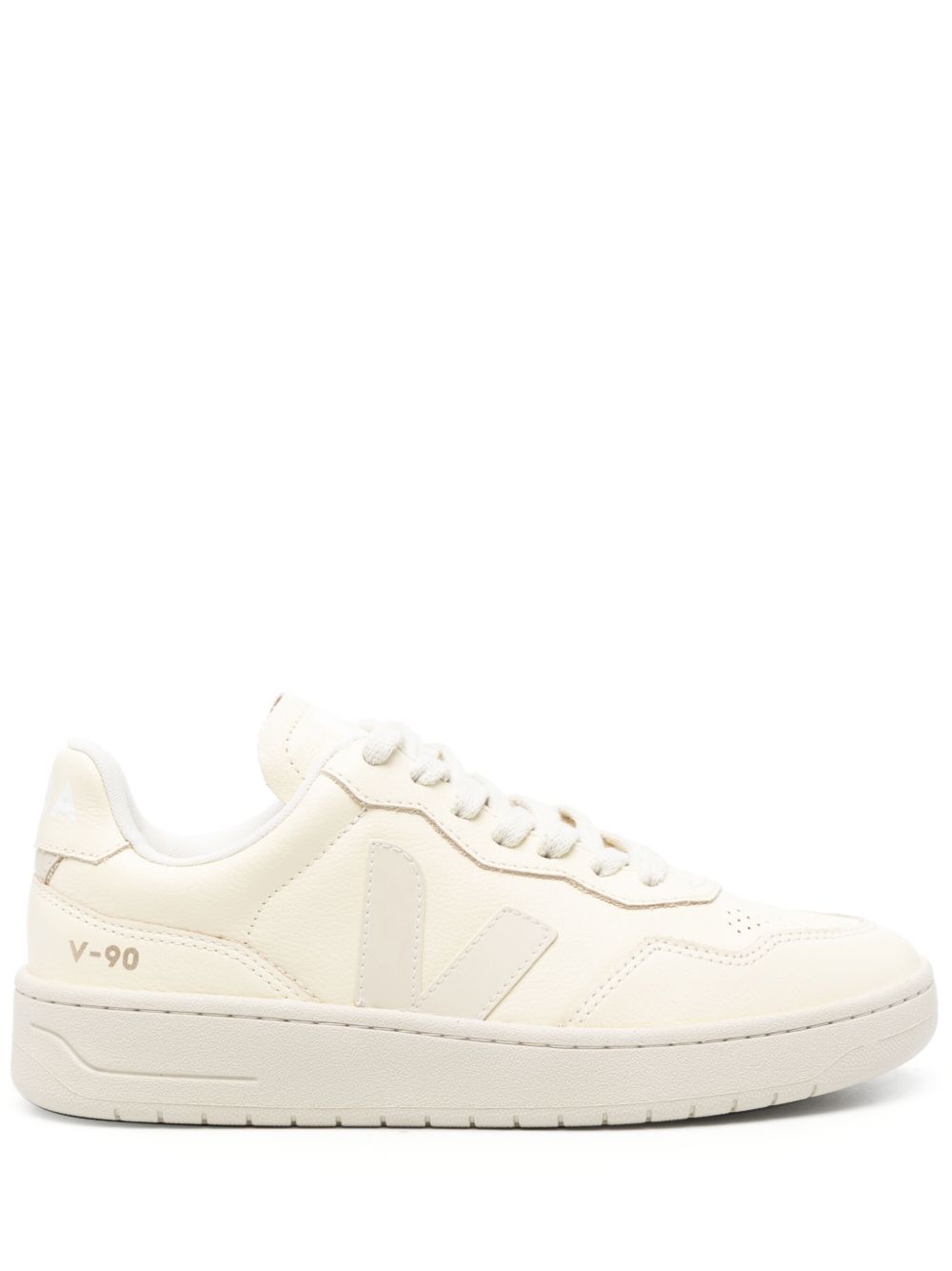 VEJA V-90 皮质运动鞋 - 黄色