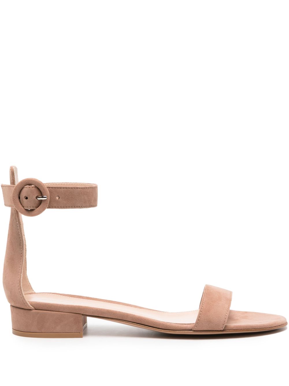 Gianvito Rossi Portofino 绒面皮低跟凉鞋 - 中性色