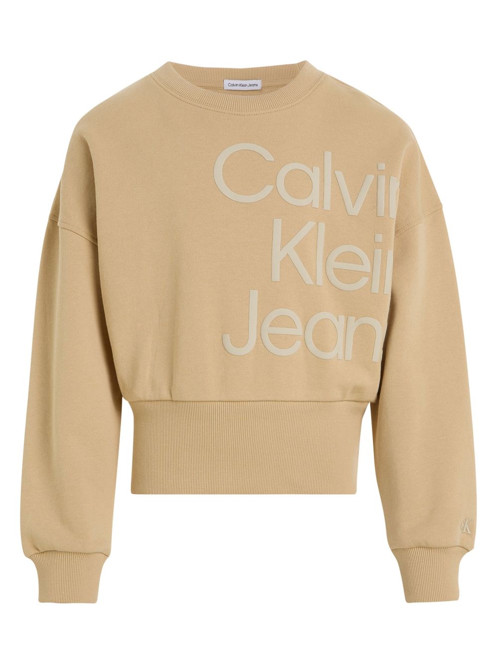 Calvin Klein Kids logo浮雕棉卫衣 - 中性色