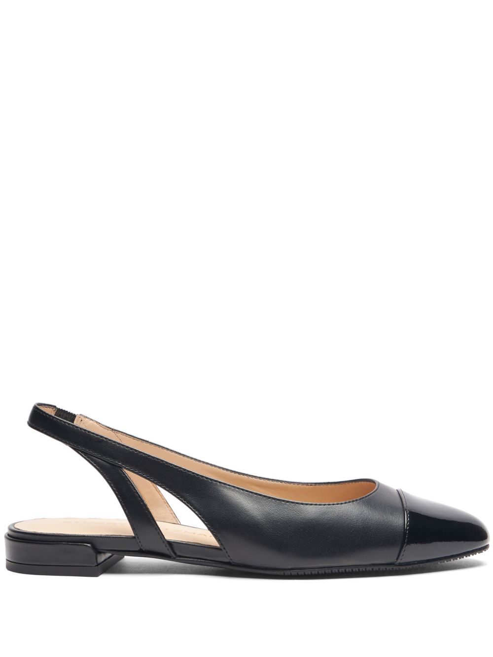 Stuart Weitzman Sleek 裹踝平底鞋 - 黑色