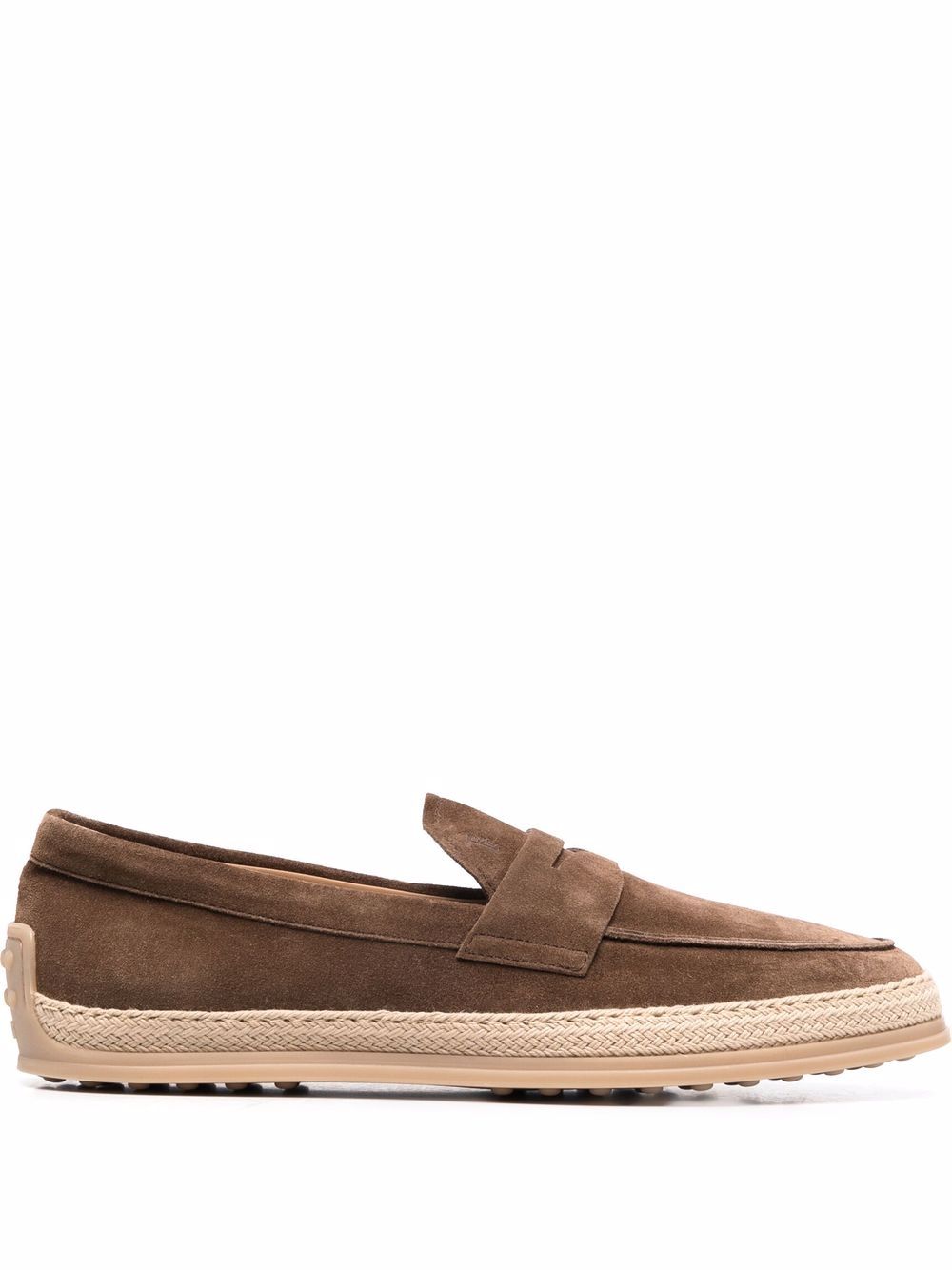 Tod's 编织边饰乐福鞋 - 褐色