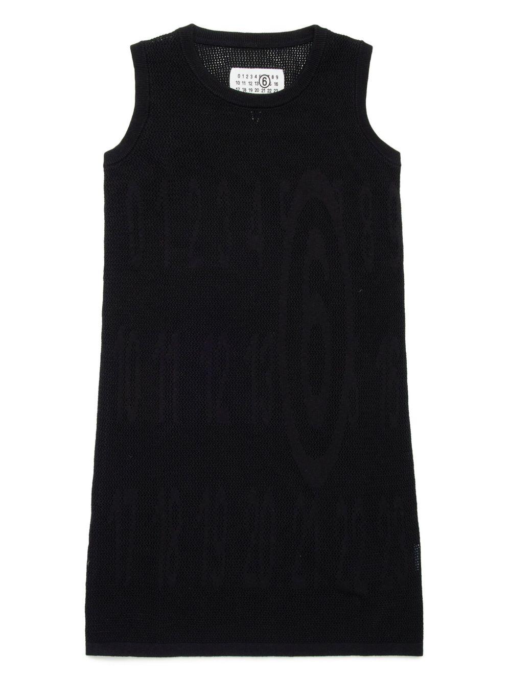 MM6 Maison Margiela Kids 数字提花连衣裙 - 黑色