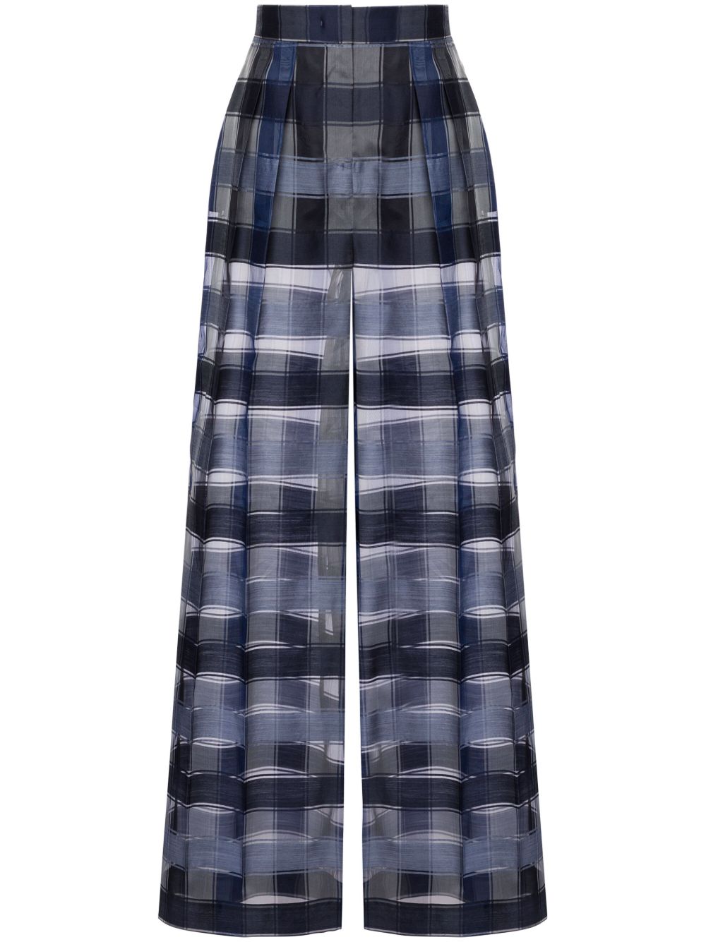 Alberta Ferretti 欧根纱帕拉松长裤 - 蓝色