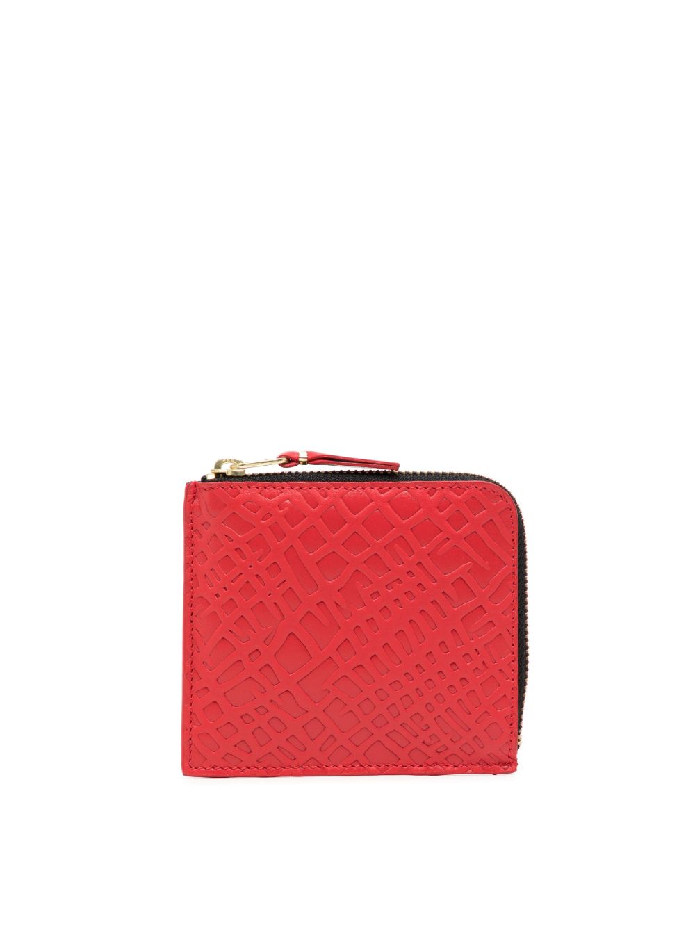 Comme Des Garçons Wallet 压纹小牛皮钱包 - 红色