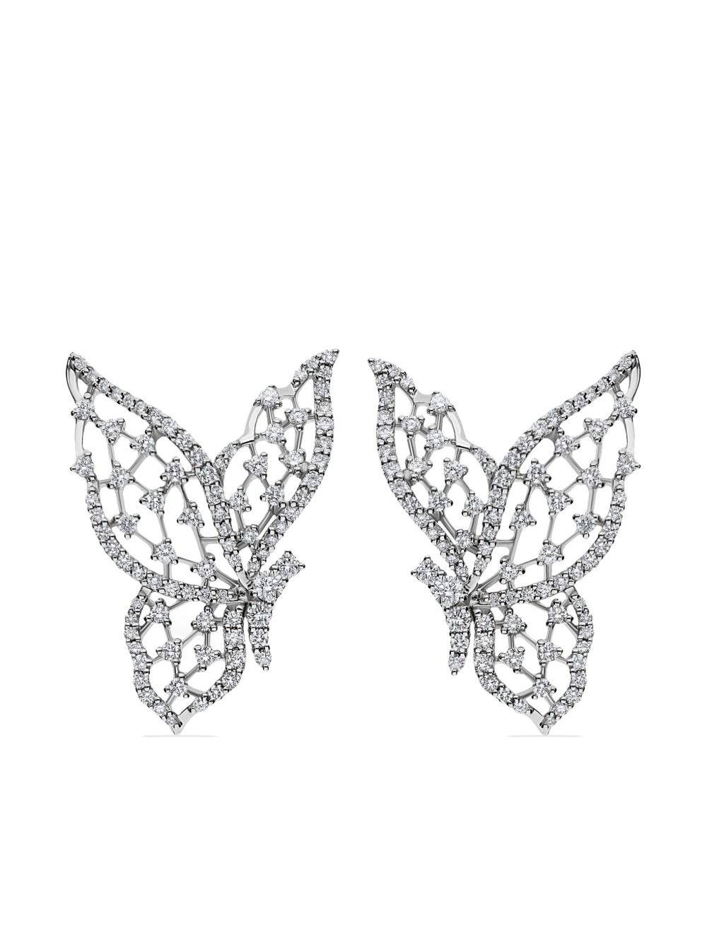 LEO PIZZO Light Wings 18K白金钻石耳环 - 银色