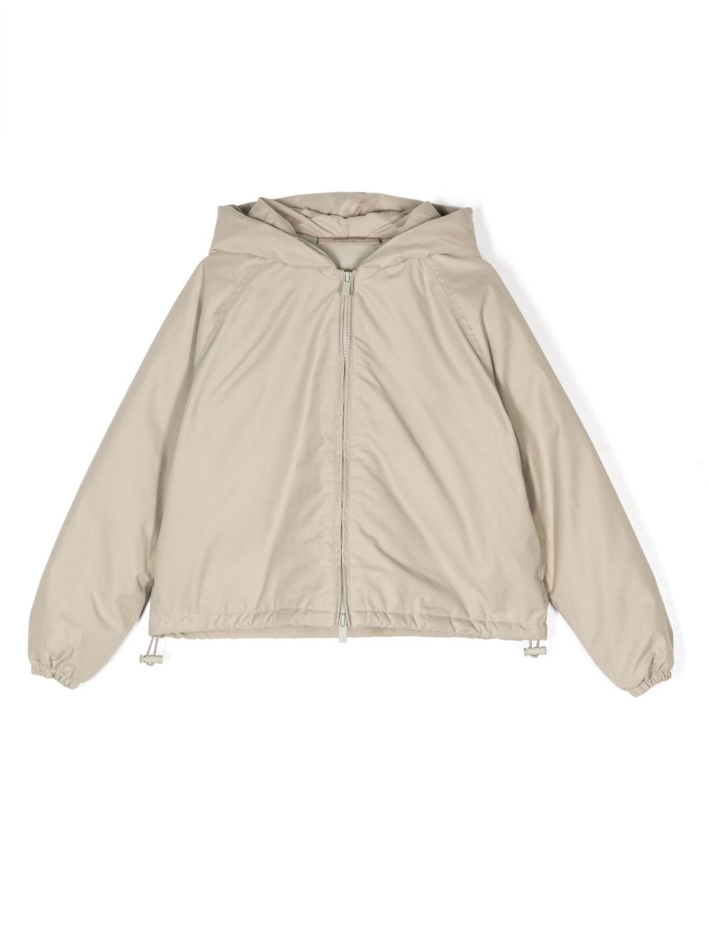 FEAR OF GOD ESSENTIALS KIDS logo印花拉链连帽衫 - 灰色