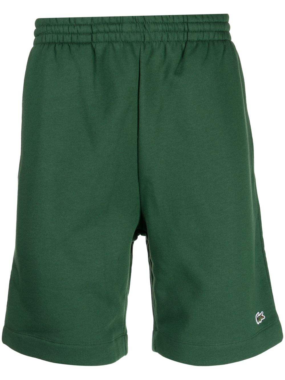Lacoste 标贴棉混纺运动短裤 - 绿色