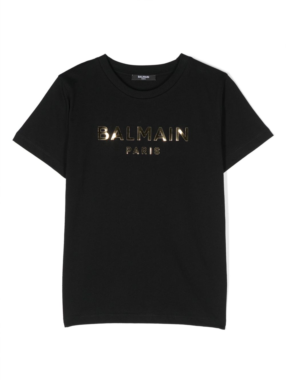 Balmain Kids logo印花棉T恤 - 黑色