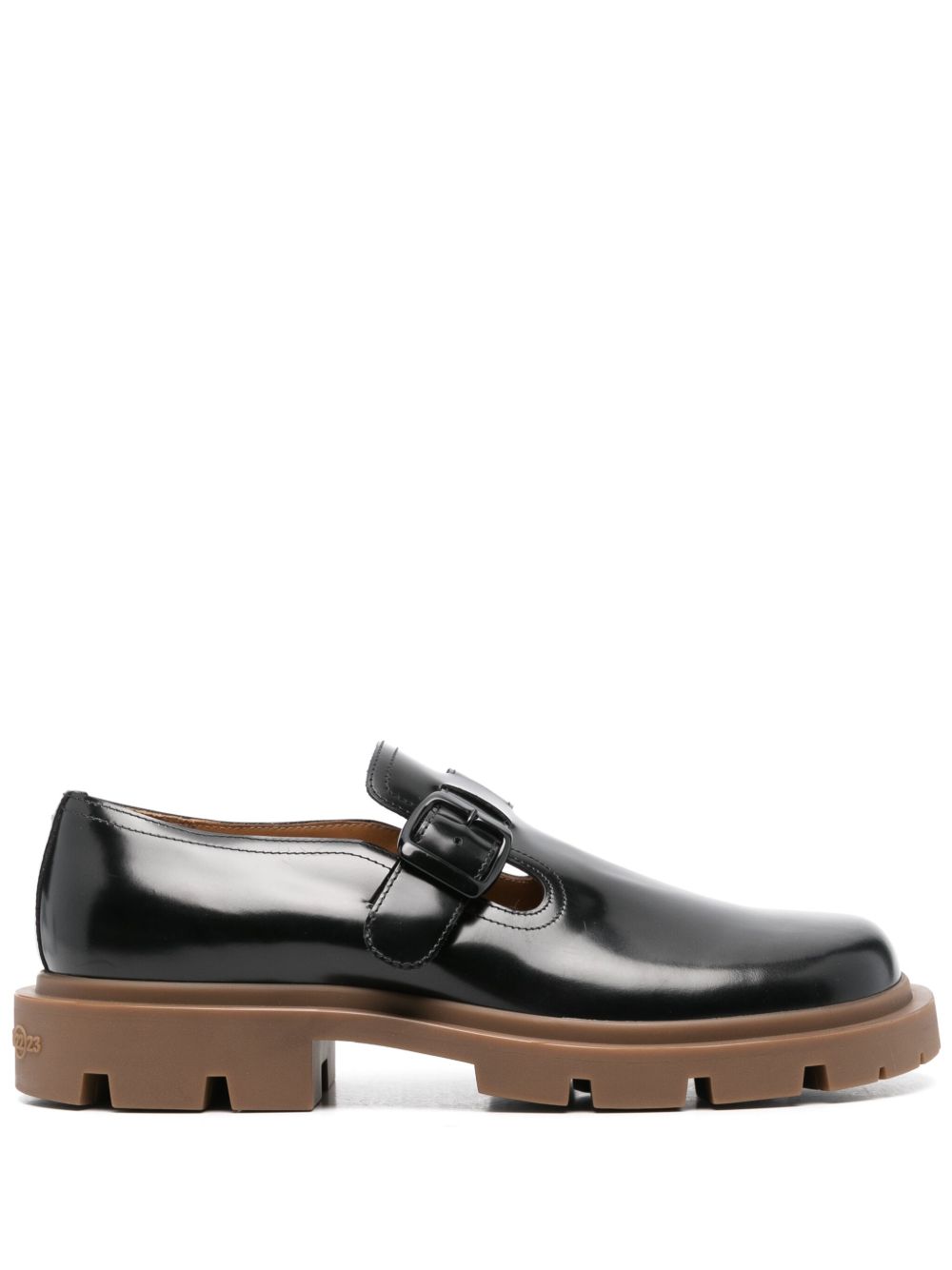 Maison Margiela Ivy 皮质扣环鞋 - 黑色
