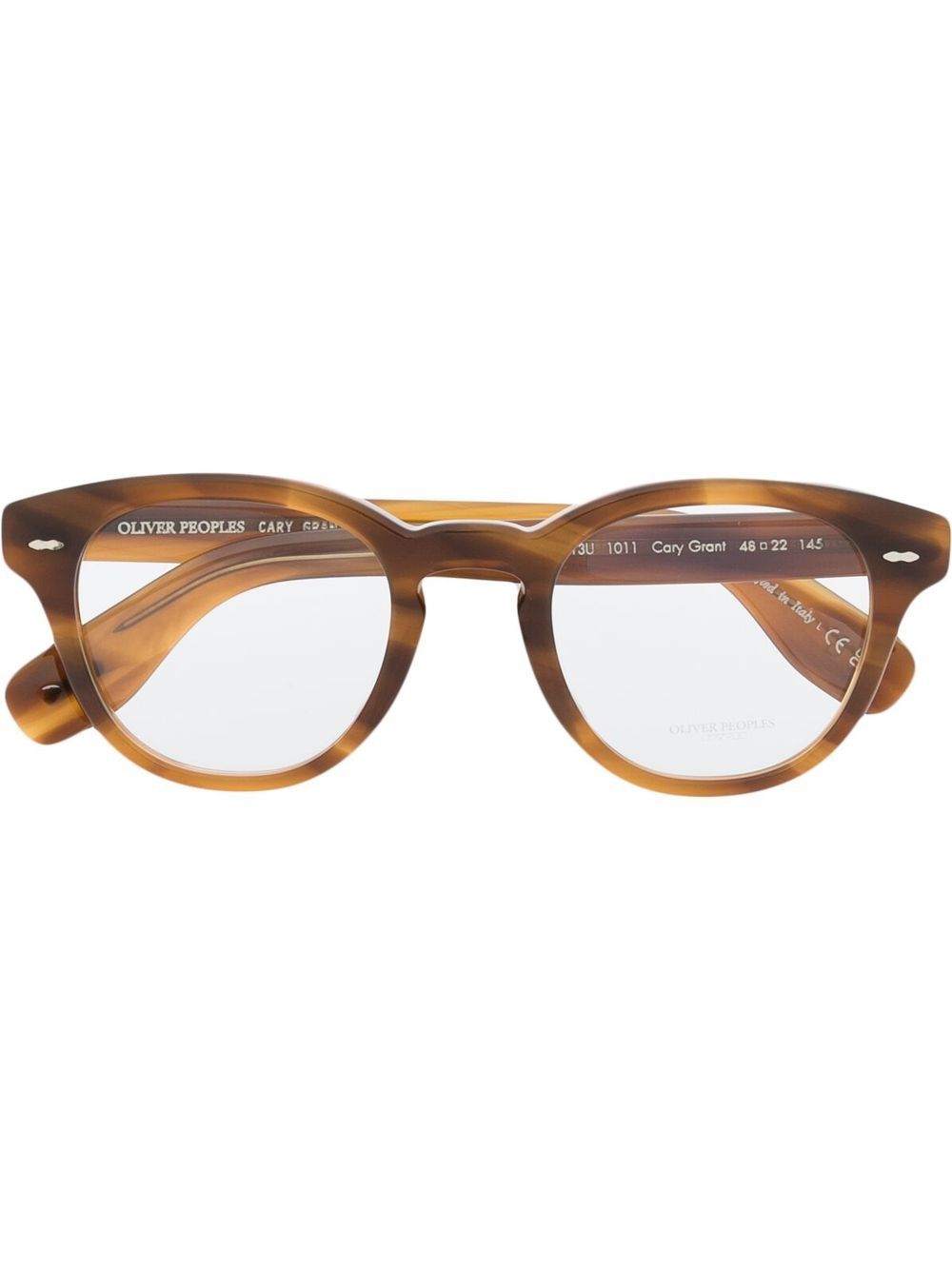 Oliver Peoples Gregory Peck 圆框眼镜 - 褐色