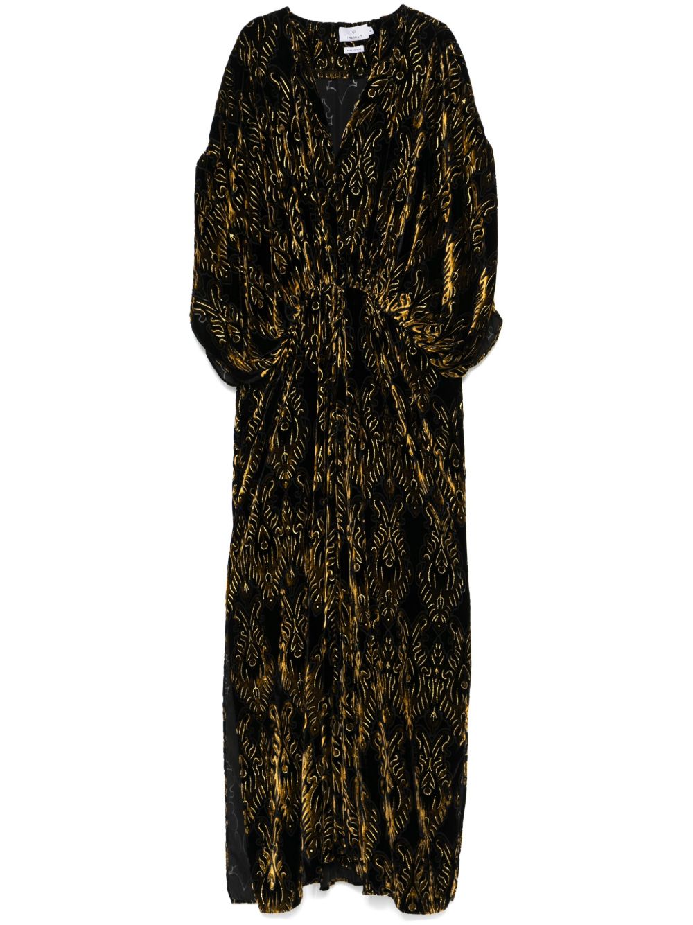 Themis Z Andromeda Devore gown - 黑色