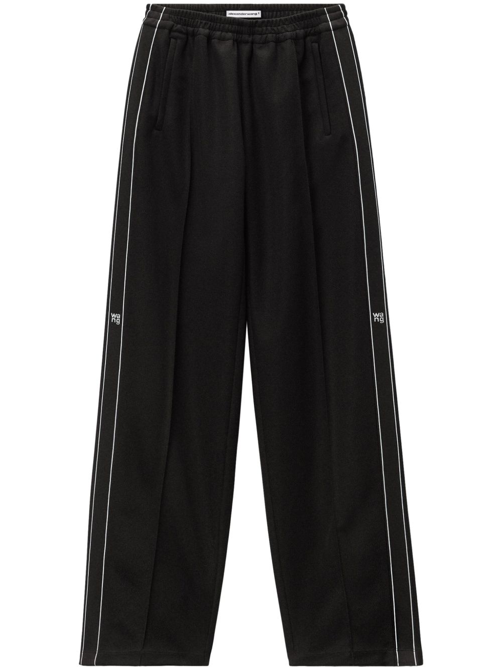 Alexander Wang logo印花运动裤 - 黑色