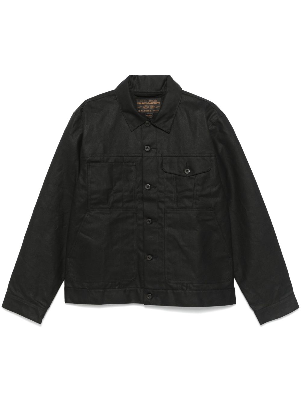 Filson 涂蜡衬衫式夹克 - 黑色
