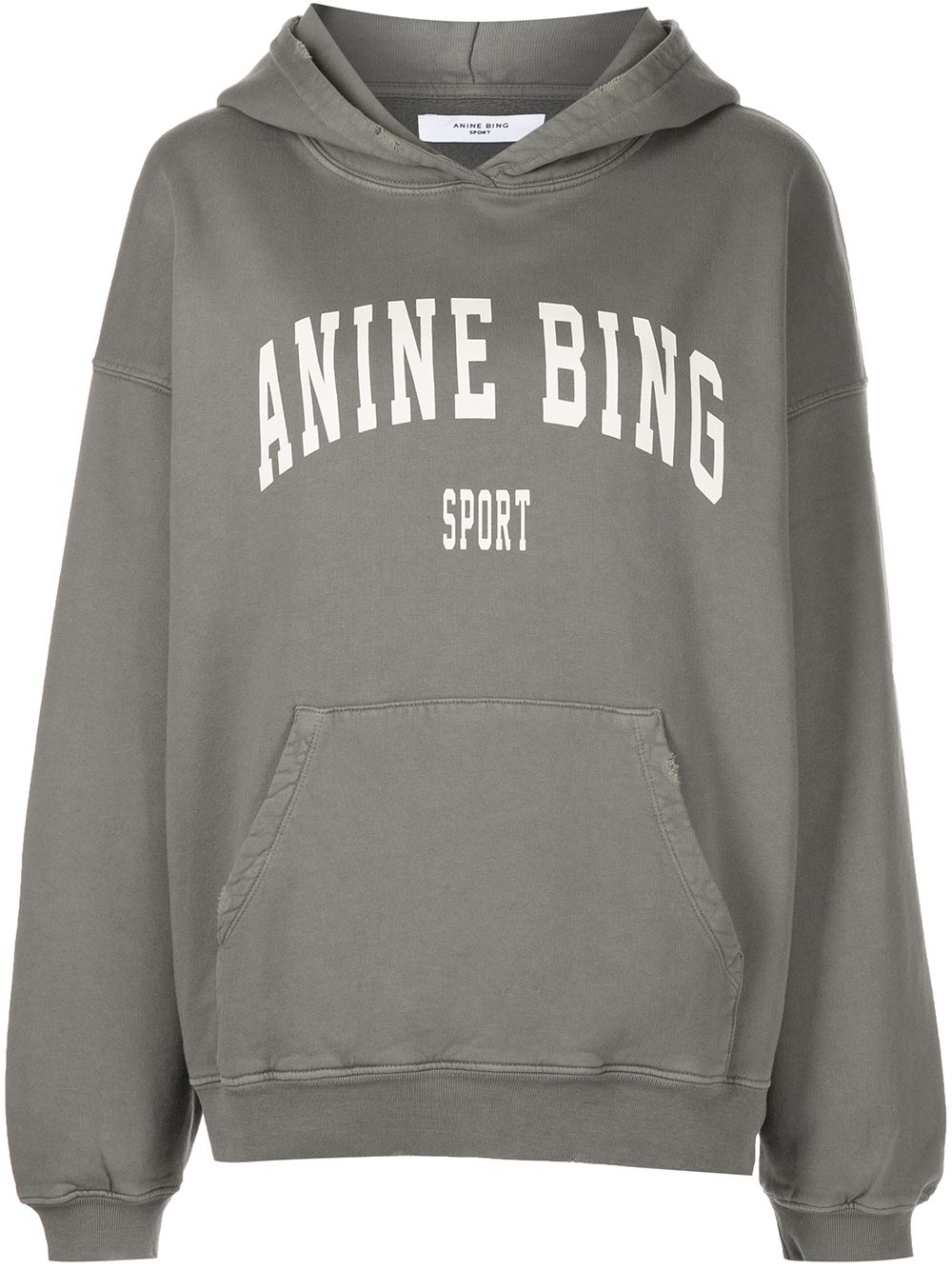 ANINE BING Harvey 精梳棉连帽衫 - 灰色
