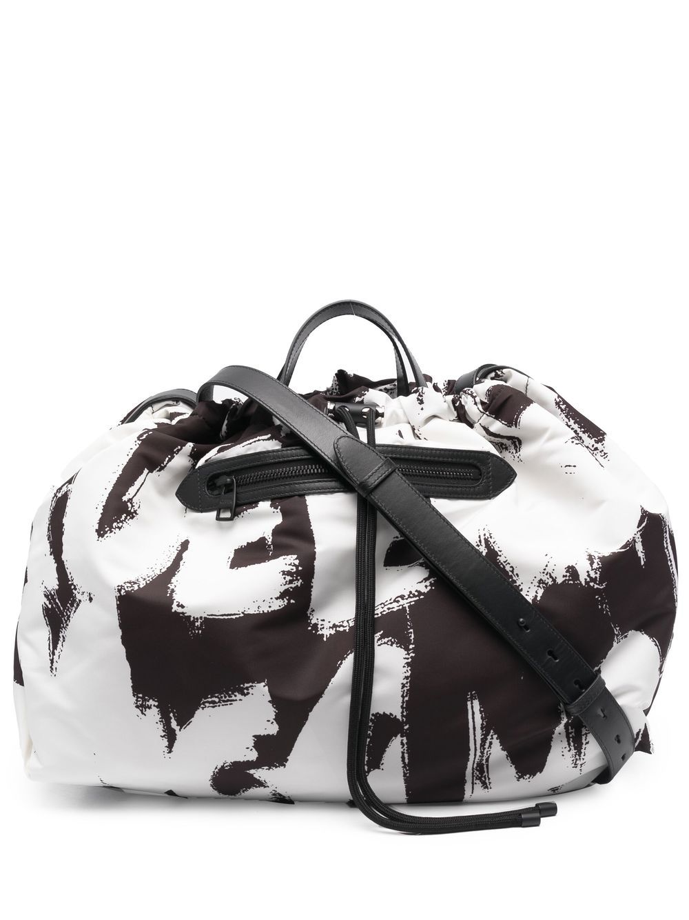 Alexander McQueen 涂鸦logo印花托特包 - 白色