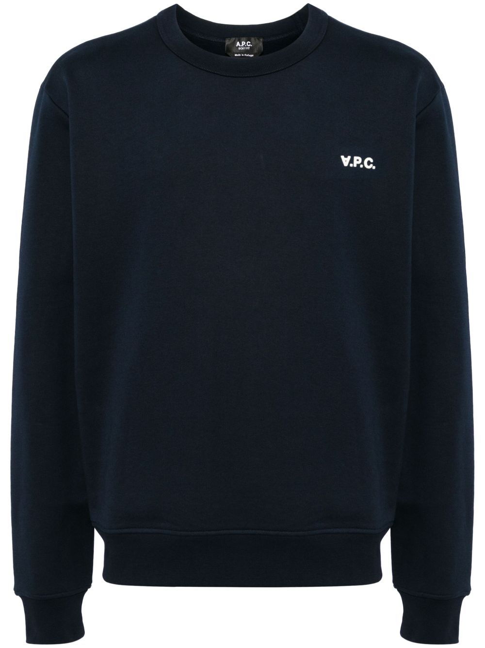 A.P.C. 植绒logo卫衣 - 蓝色