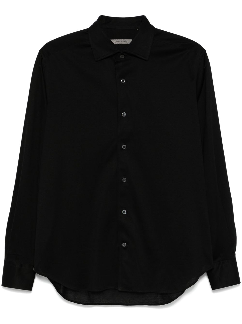 Corneliani 平纹针织衬衫 - 黑色