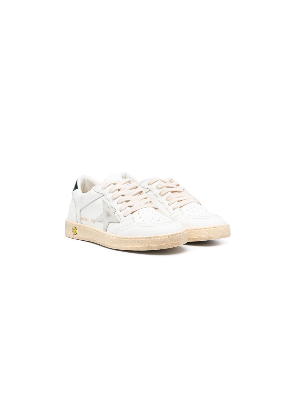 Golden Goose Kids Super-Star 皮质运动鞋 - 白色